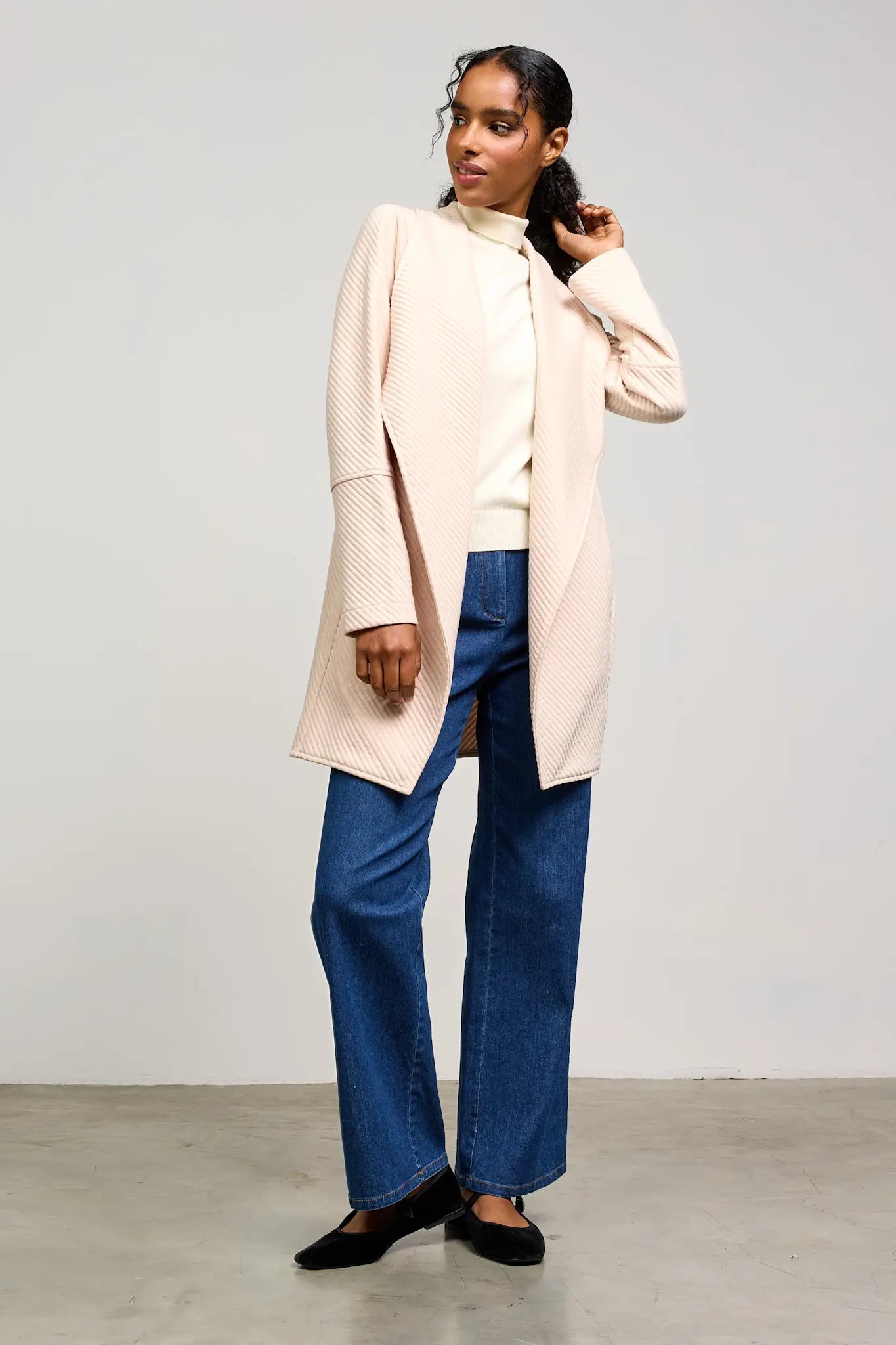 OPEN FRONT KNIT CARDIGAN