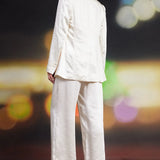 SINGLE BUTTON WINTER SATIN BLAZER