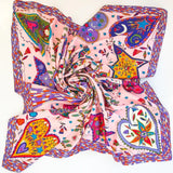 XL PRINTED SCARF (PINK AND BLUE)