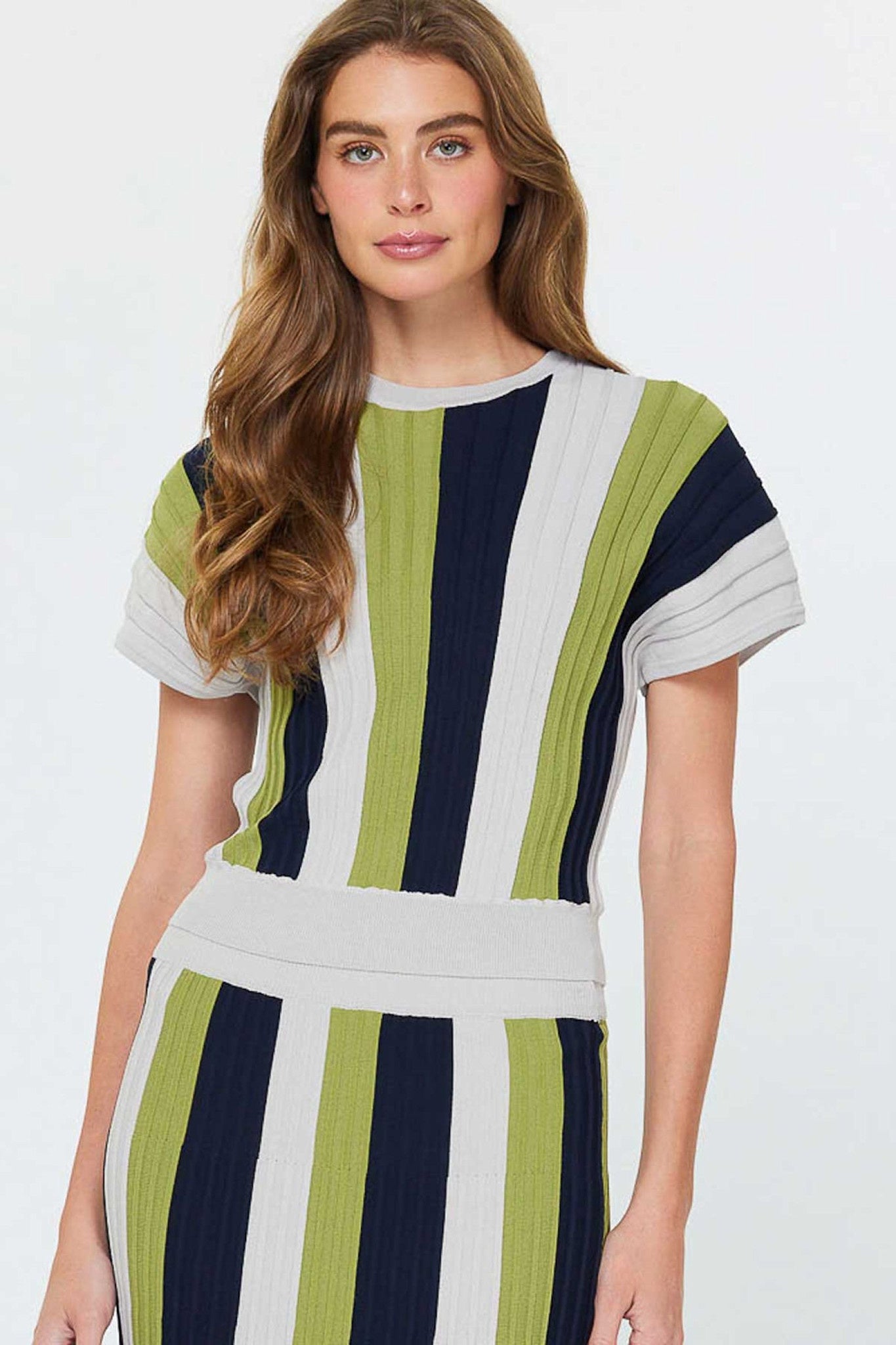 COLOR BLOCK SWEATER SET