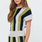COLOR BLOCK SWEATER SET