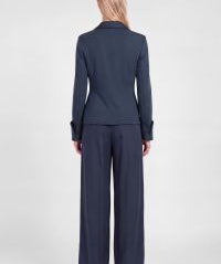 Navy Contrast LSLV Polo