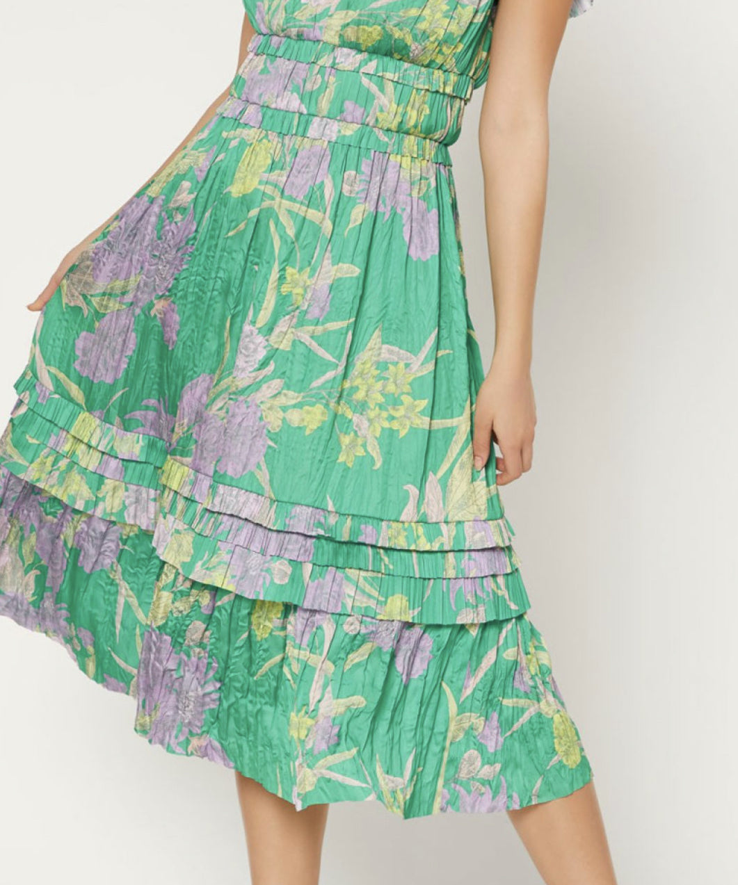 MULTI FLORAL MIDI DRESS