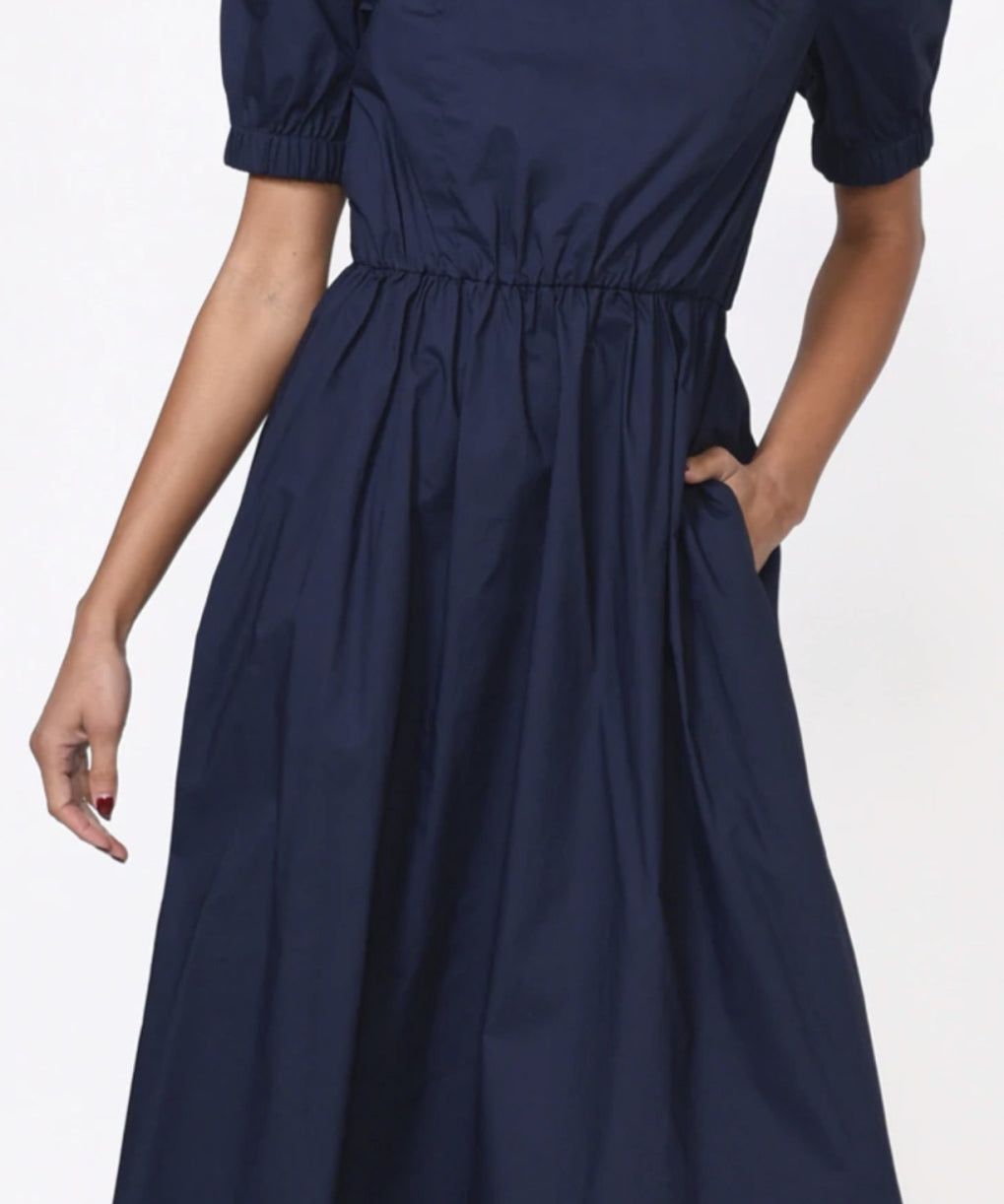 ADRIANA POPLIN MIDI DRESS