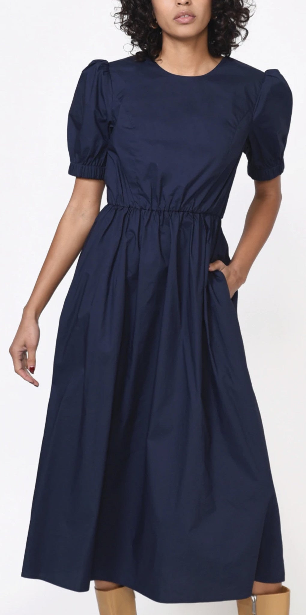 ADRIANA POPLIN MIDI DRESS