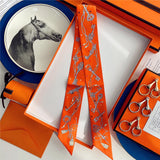 KEY TWILLY SCARF AND BOX ORANGE