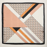 Geometric Patchwork Print Square Bandana Scarf