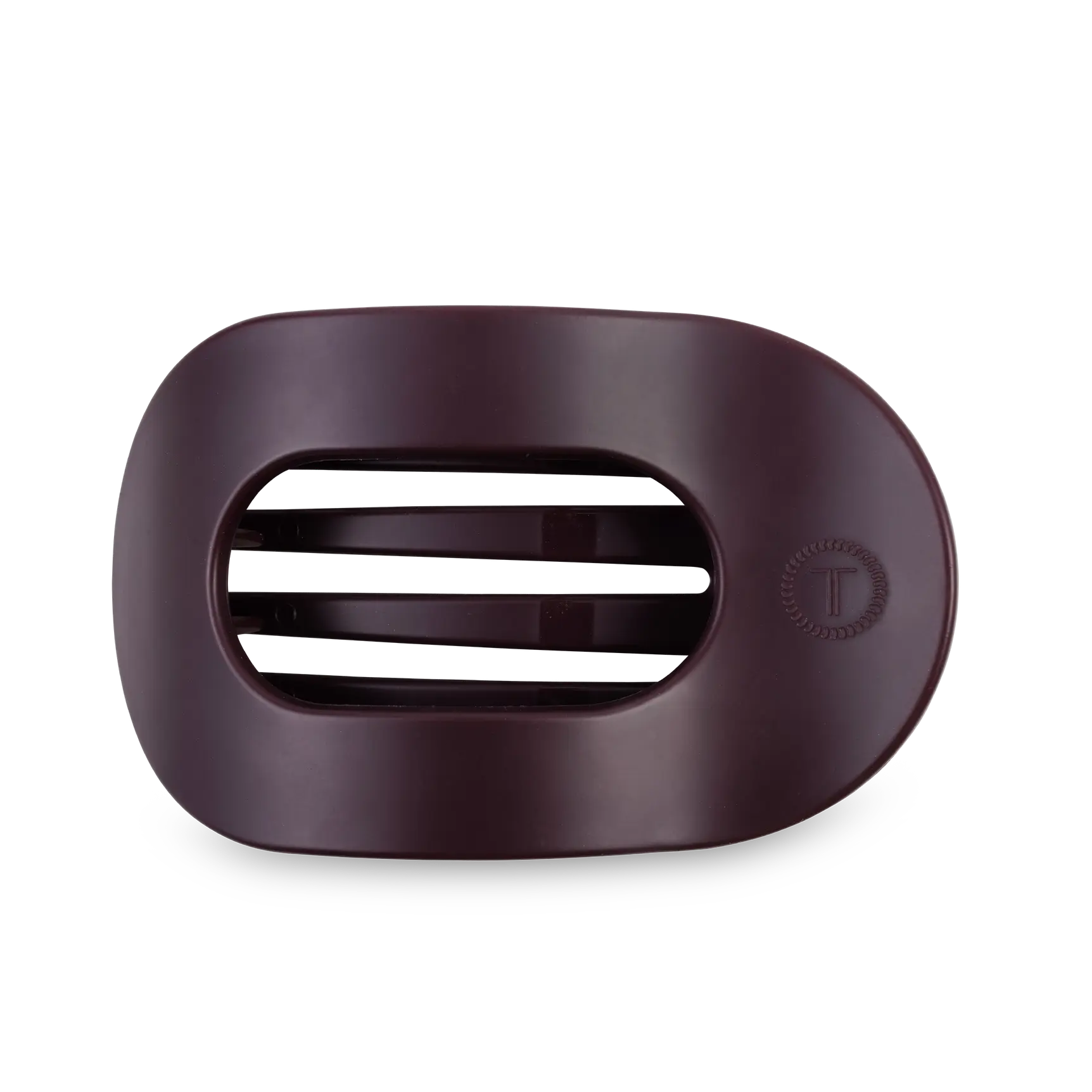 ROUND FLAT HAIR CLIP LARGE- BURGUNDY BLISS