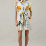 ZAHRA FRUIT MINI DRESS W/BELT