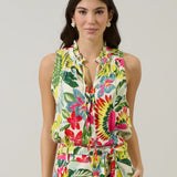 LISSA TROPICAL SLEEVELESS BLOUSE