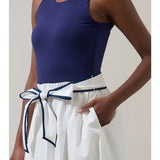 GIANA COLOR BLOCK MIDI DRESS
