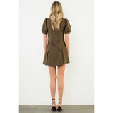 Suede Short Sleeeve Dress