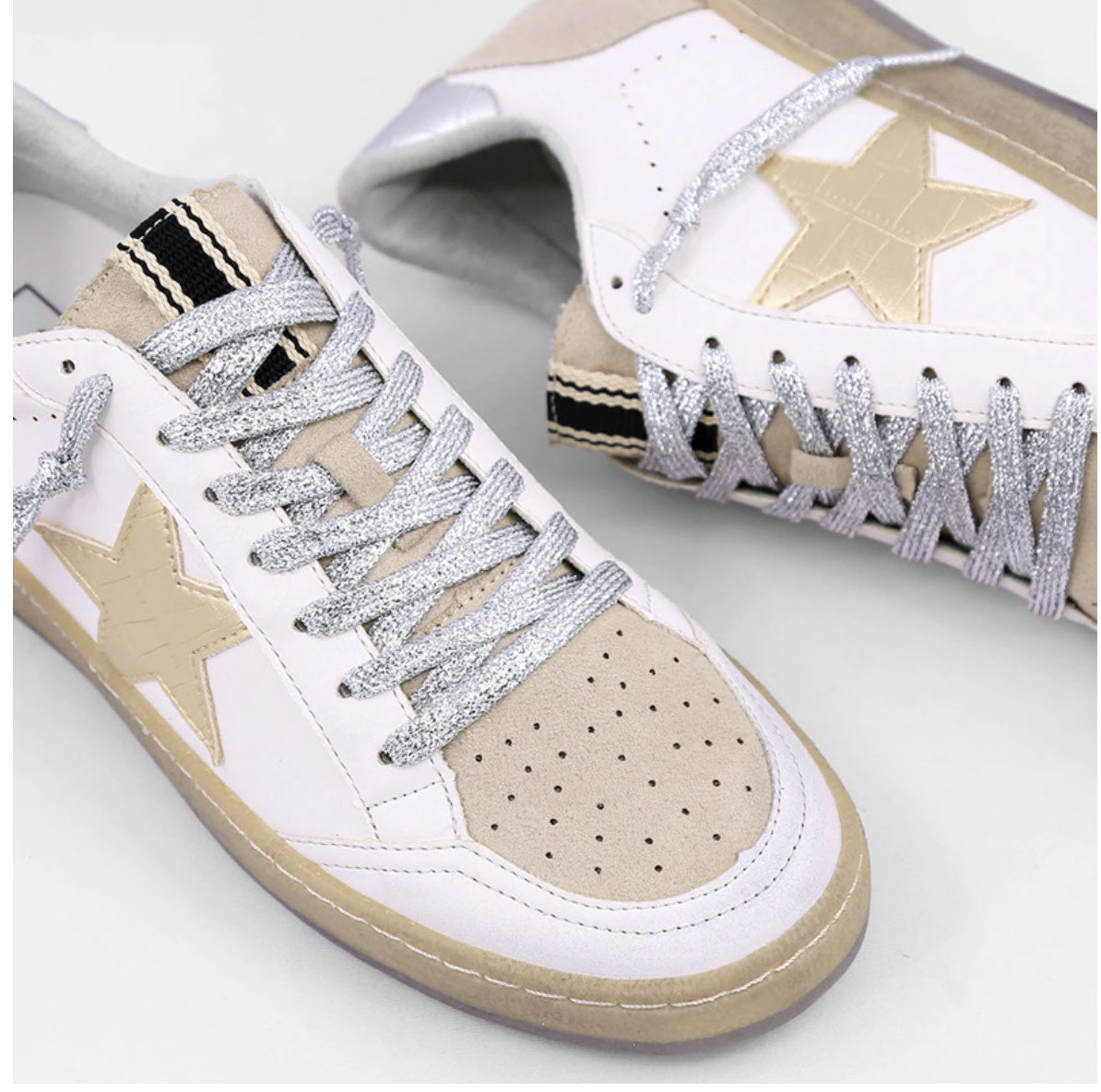LEATHER AND SUEDE SNEAKERS
