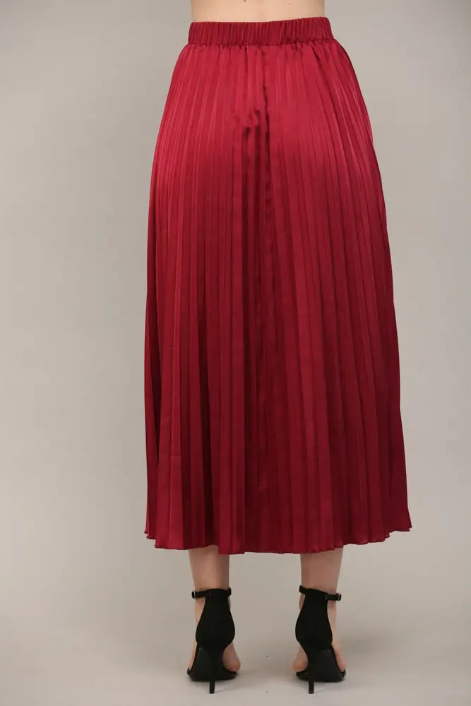 PLEATED MIDI SKIRT