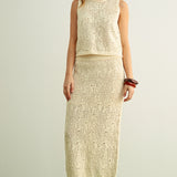 CROCHET KNIT TASSEL SKIRT