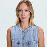 GIA FITTED COLLARLESS VEST