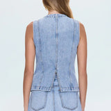 GIA FITTED COLLARLESS VEST