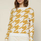HERRINGBONE CREWNECK SWEATER