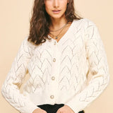 PEARL BUTTON DOWN KNIT CARDIGAN