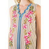 ANYA STRIPE & SCALLOP MINI DRESS