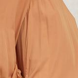 V NECK FOLDED SHOULDER TOP