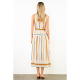 STRIPE MIDI DRESS