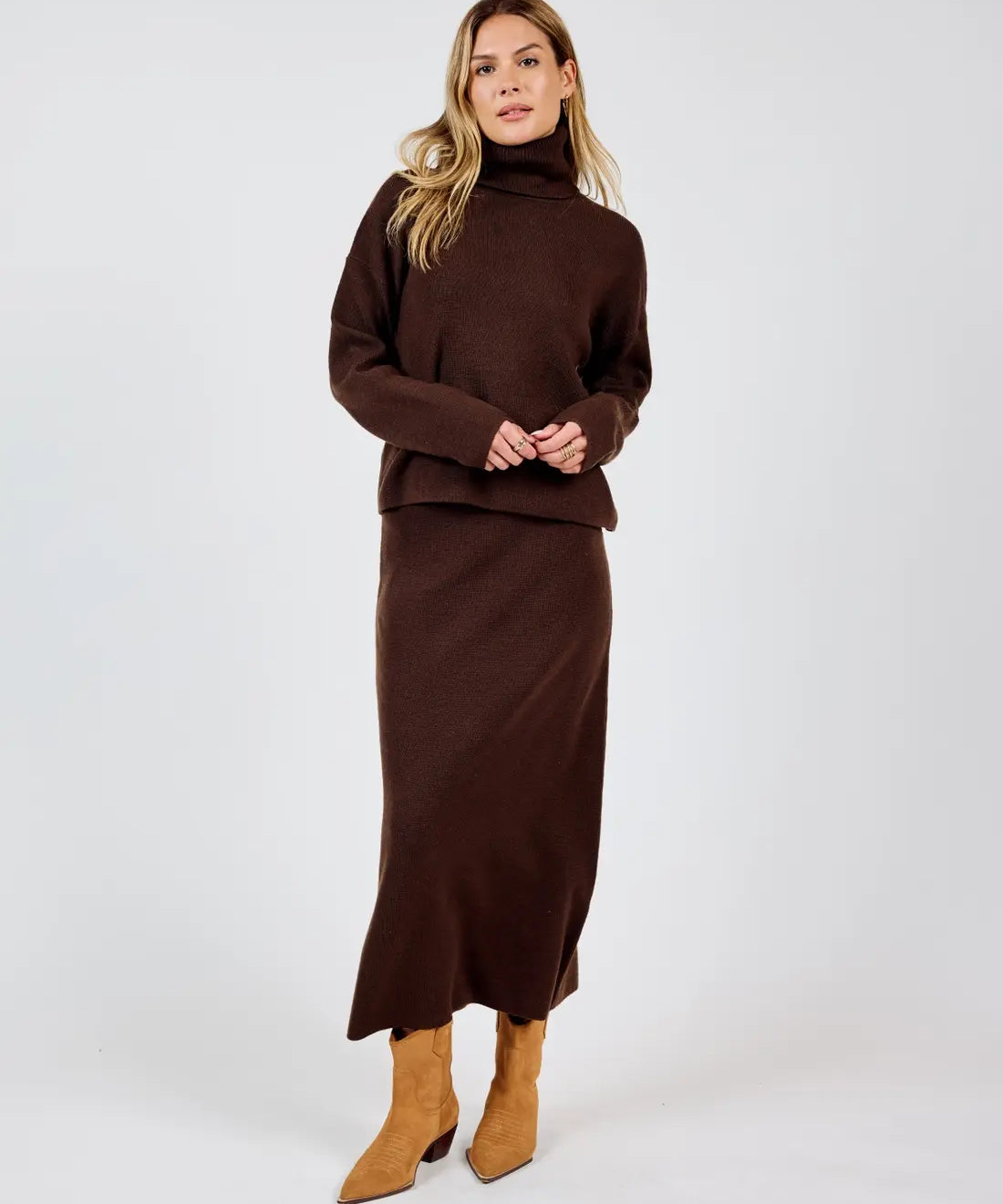 THE CATHERINE KNIT MIDI SKIRT