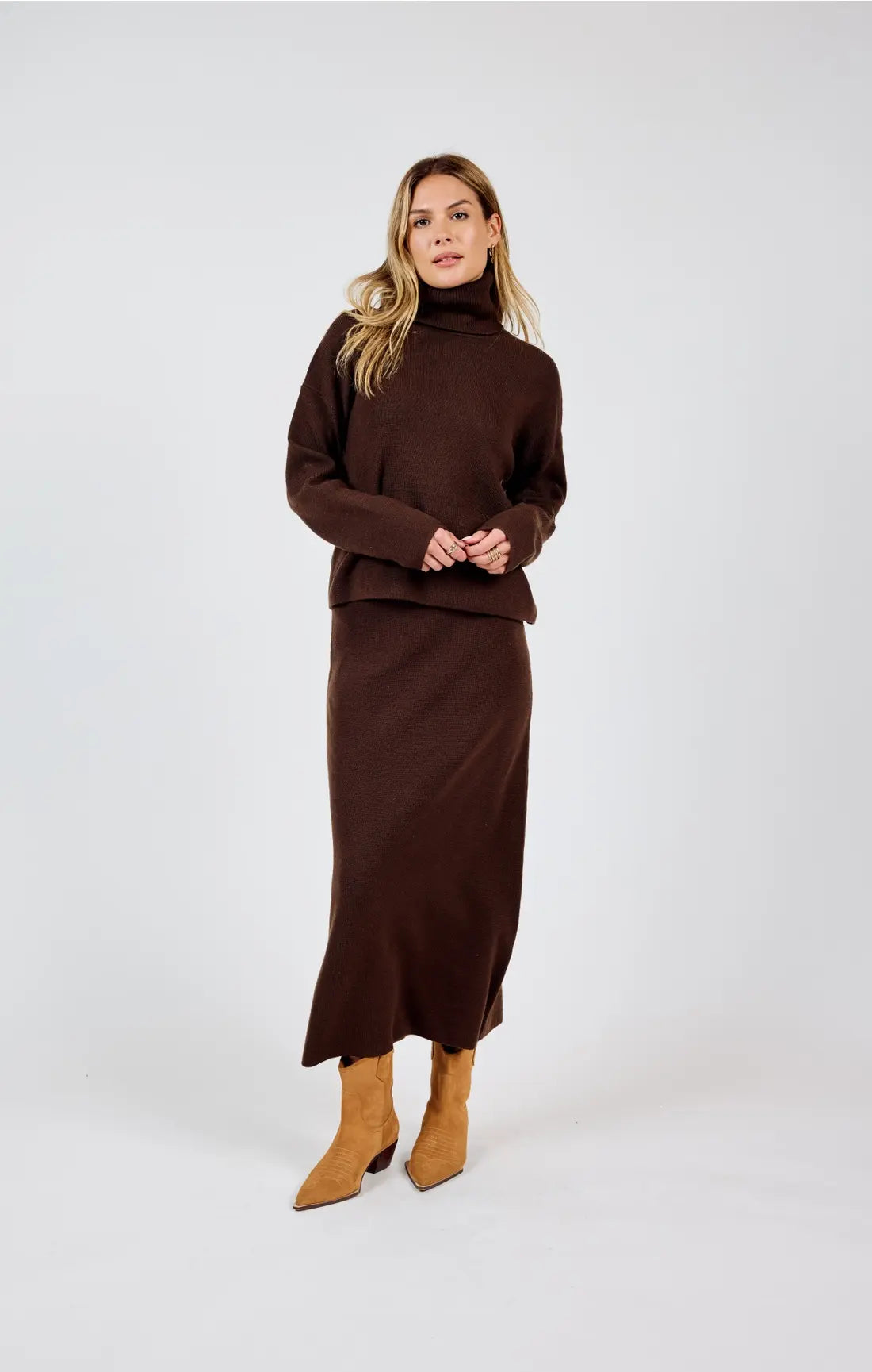 THE CATHERINE KNIT MIDI SKIRT