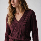 Texture Knit Wave Sweater