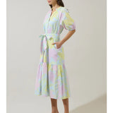 ALEXIA FLORAL TIERED MIDI DRESS