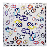 Chic Buckle Print Square Scarf
