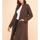 Edge Detail Open Knit Cardigan