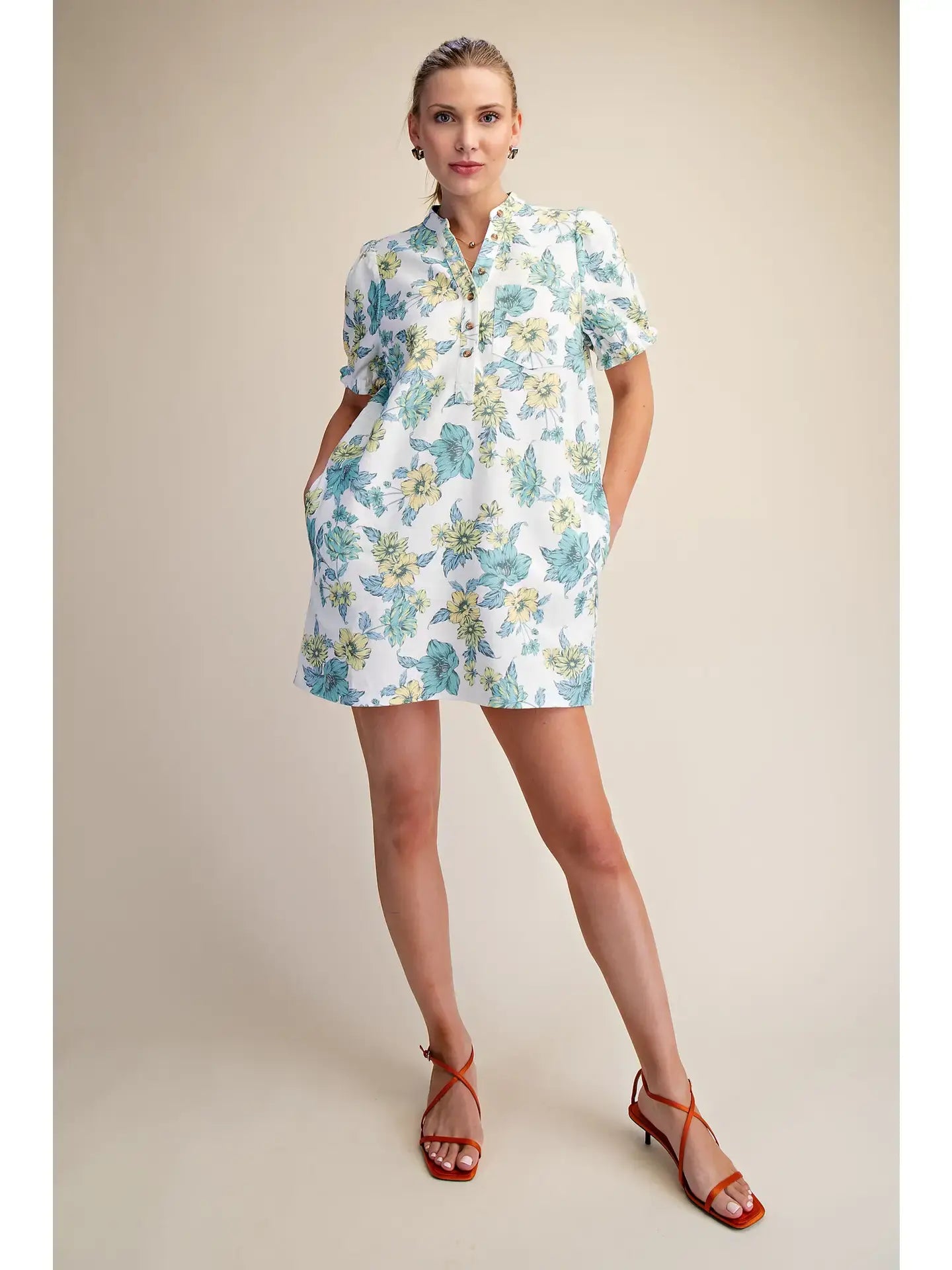 VINTAGE FLORAL MINI DRESS
