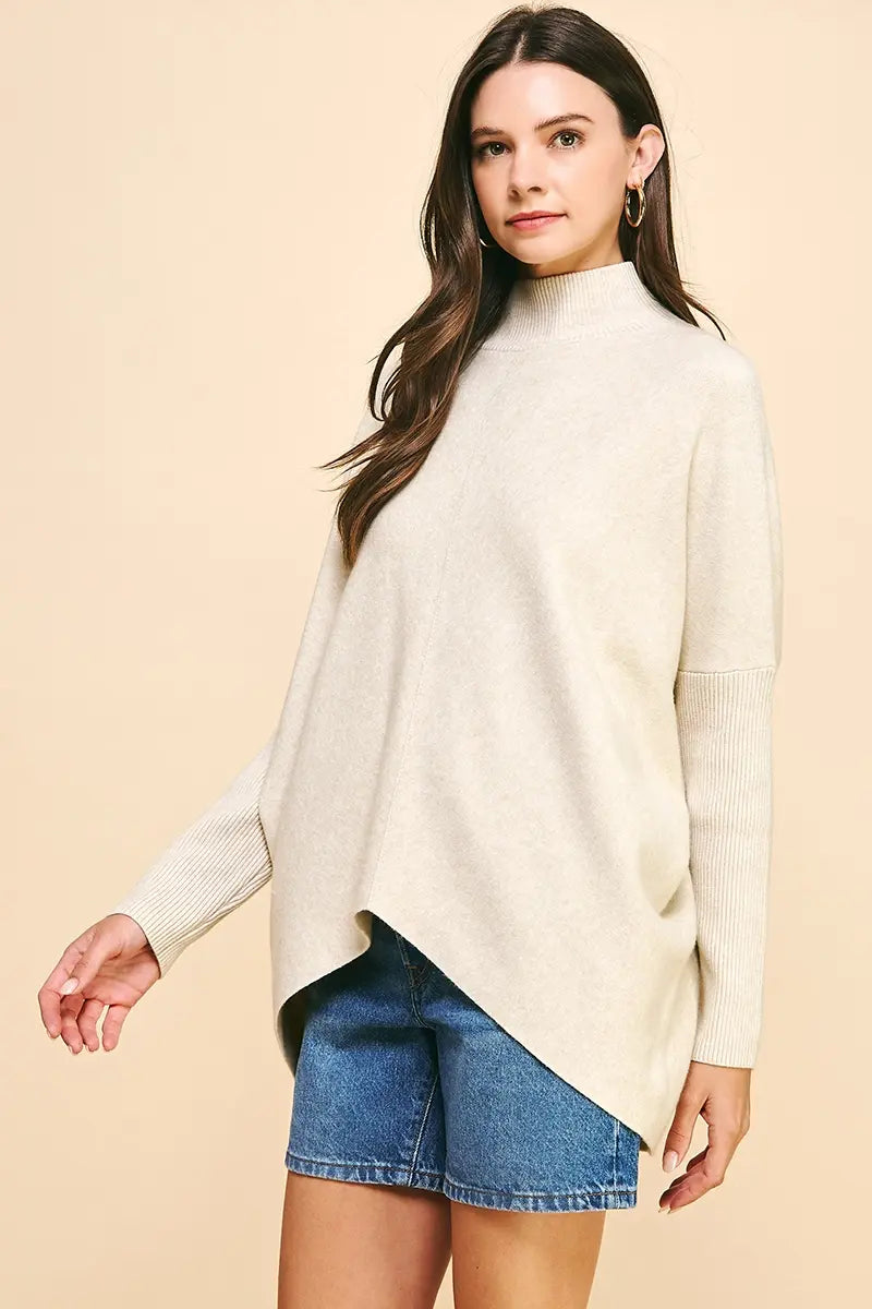 TURTLE NECK LONG SLEEVE SWEATER