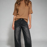 Chunky Ribbed Knit Sweater Top
