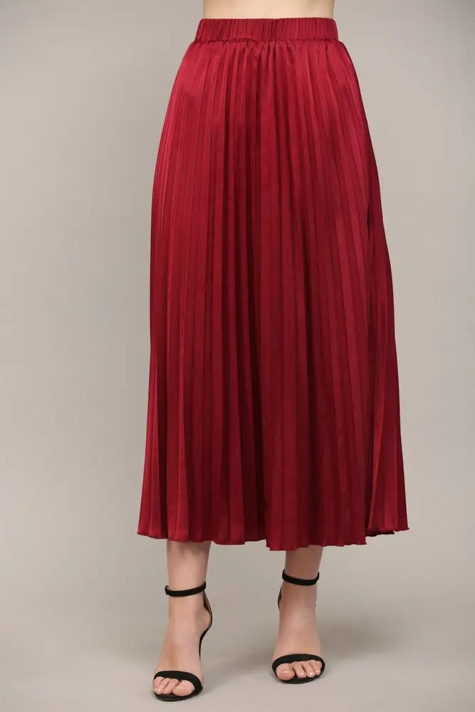 PLEATED MIDI SKIRT
