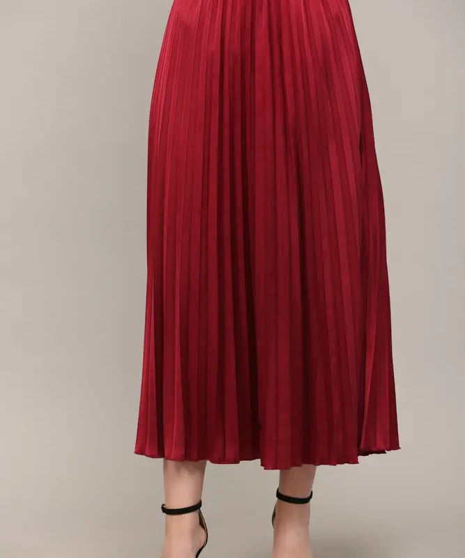 PLEATED MIDI SKIRT