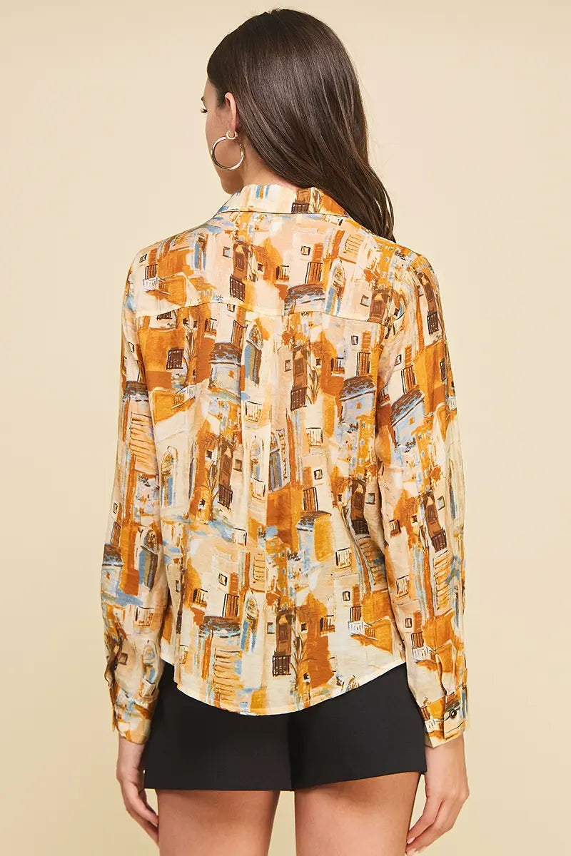 FRENCH SCENIC PRINT TOP (additional colors)