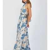 TIE BACK HALTER MAXI