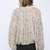 LUREX FLORAL PRINT BLOUSE