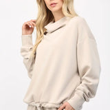 BUTTER SOFT COWL NECK SWEATSHIRT (additional colors)