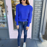 KYLA BACK TIE PUFF SLV SWEATER