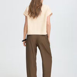 Raised Floral Knit Top Cream