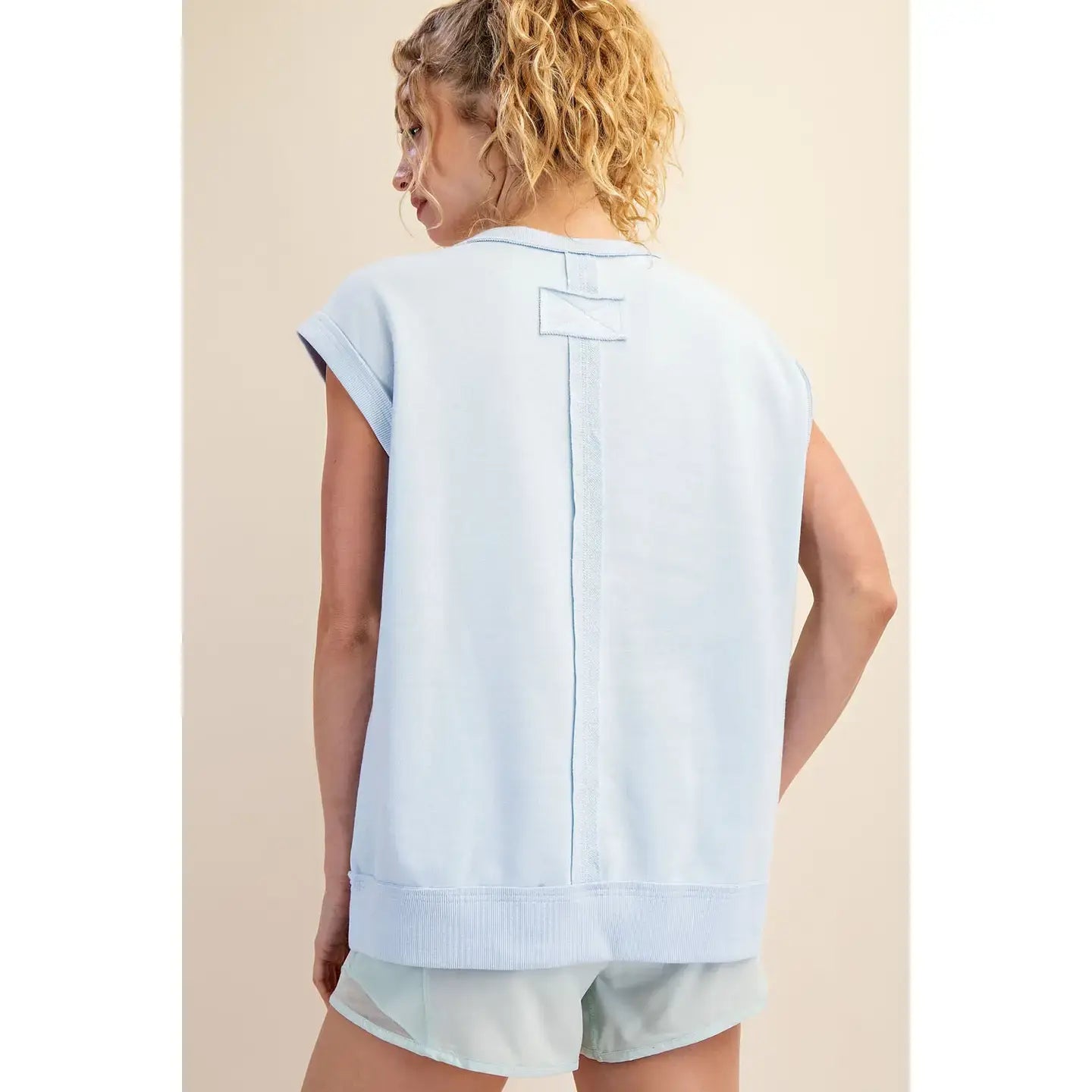 FRENCH TERRY OVERSIZED VEST TOP