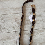 Choc Braided Faux Leather Gold Studded Buckle Detail Belt