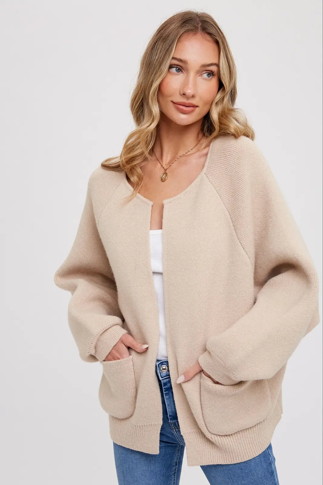 OPEN FRONT SWEATER JACKET