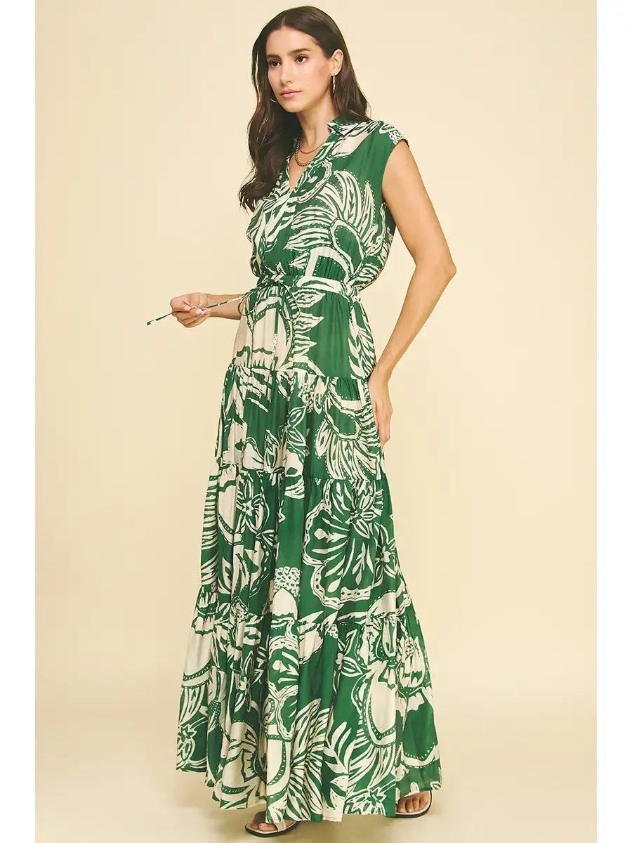 FLORAL TIERED MAXI DRESS