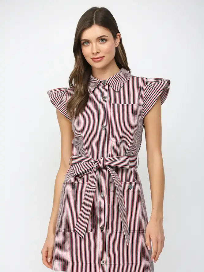 ELLA BUTTON DOWN MINI DRESS
