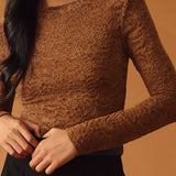 WOVEN LACE BODYSUIT