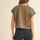 Round Neck Tee Olive